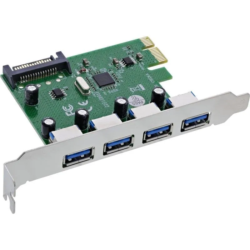 Scheda Controller InLine 76666M PCIe 4x USB 3.2 Gen 1 - immagine 1
