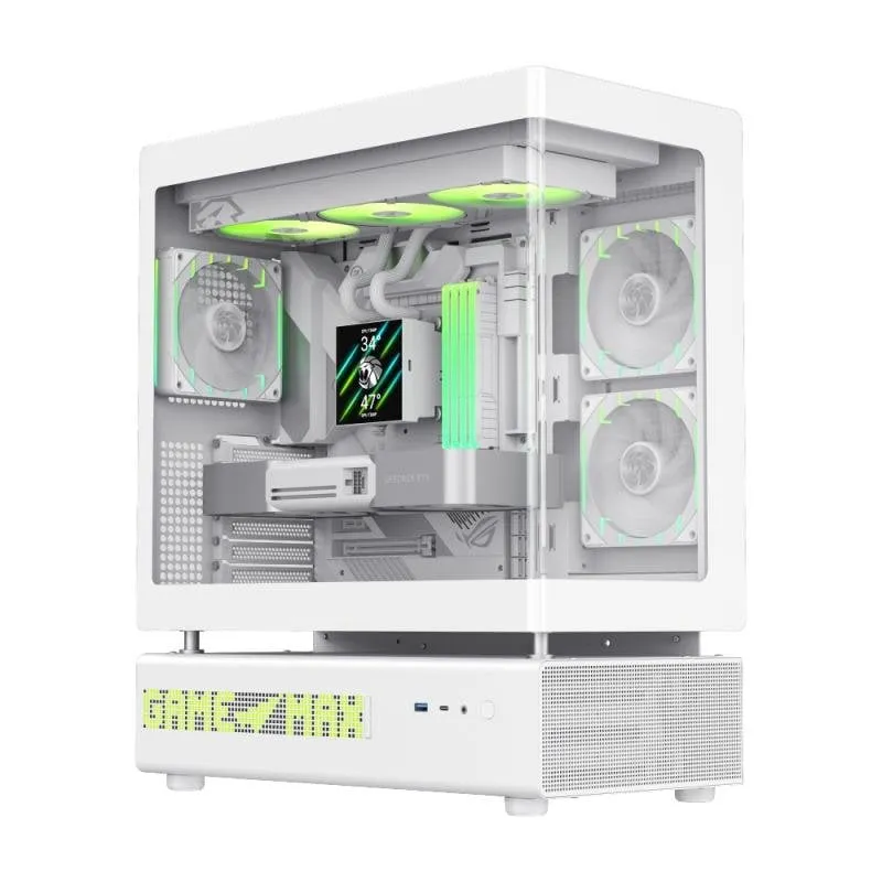 Case PC GameMax N90 WH Midi Tower ATX Bianca Vetro Temperato Mesh - immagine 1