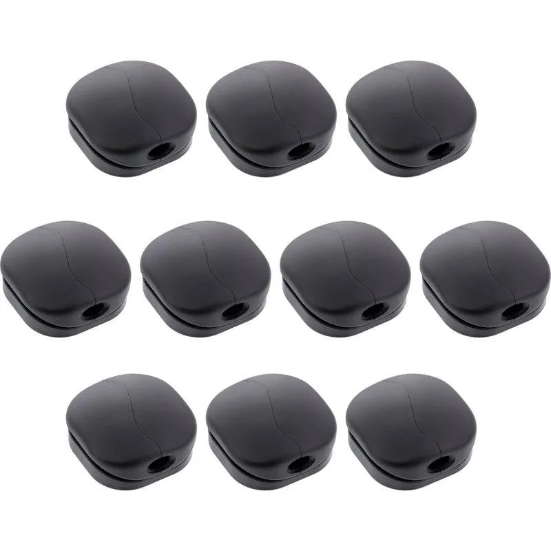Clip per cavi InLine 59971M ABS Nero Autoadesivo Universale - immagine 1