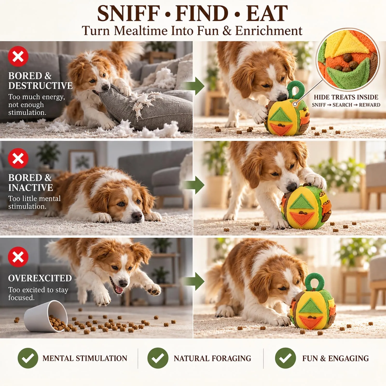 Palla da Fiuto per Cani,Sniffing Ball per Cani,giochi interattivi per cani - immagine 5