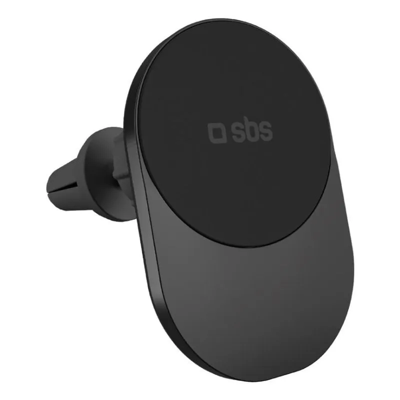 Supporto Auto SBS TESUPPVENTWIRQI215W Ricarica Wireless 15W Qi2 MagSafe Nero - immagine 1