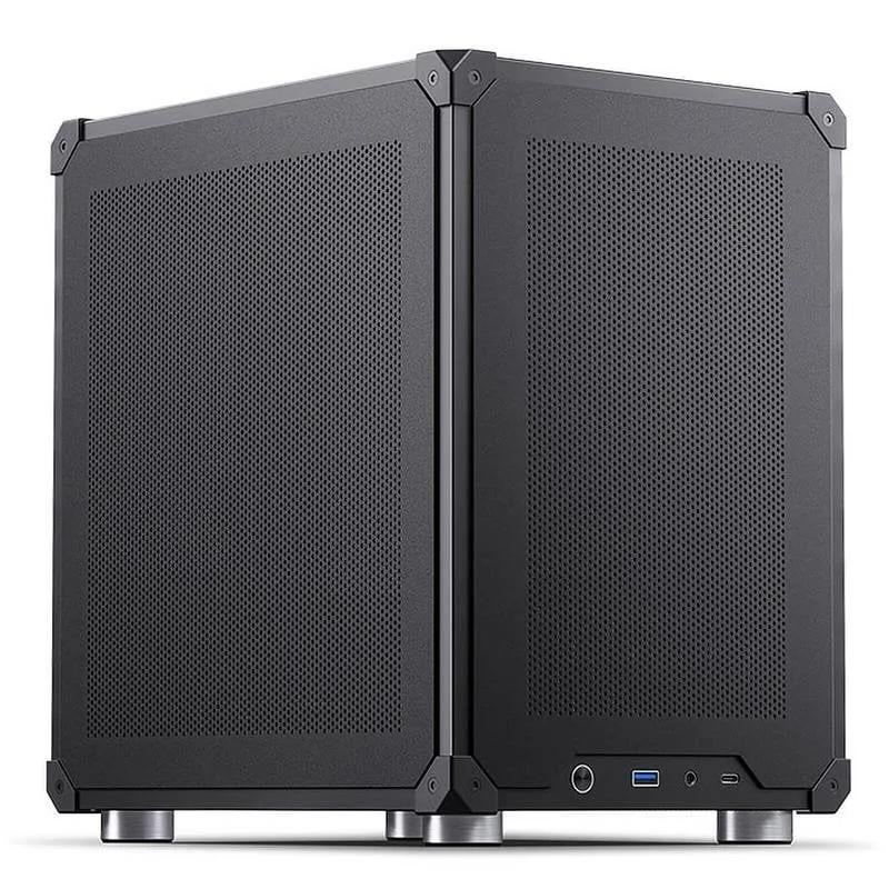 Case Mini Torre Jonsbo C6-ITX Nera con Pannelli a Maglia - immagine 1