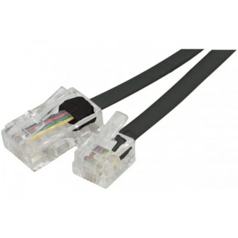 Cavo Adattatore RJ11 Maschio a RJ45 Maschio 2 metri Nero Generico - immagine 1