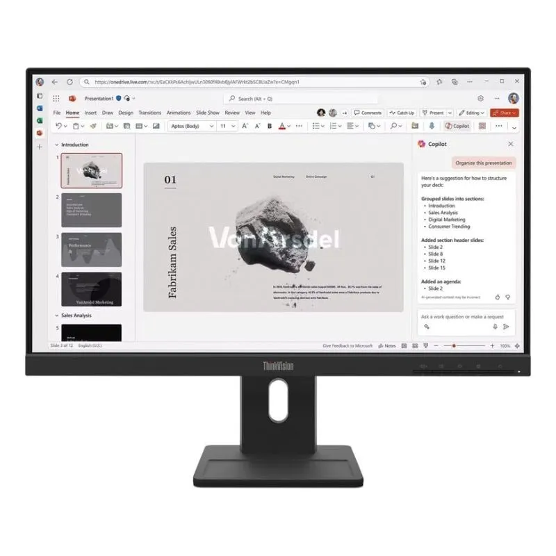 Monitor PC Lenovo ThinkVision E22-40 21,5" Full HD 100Hz IPS Regolabile in Altezza - immagine 1