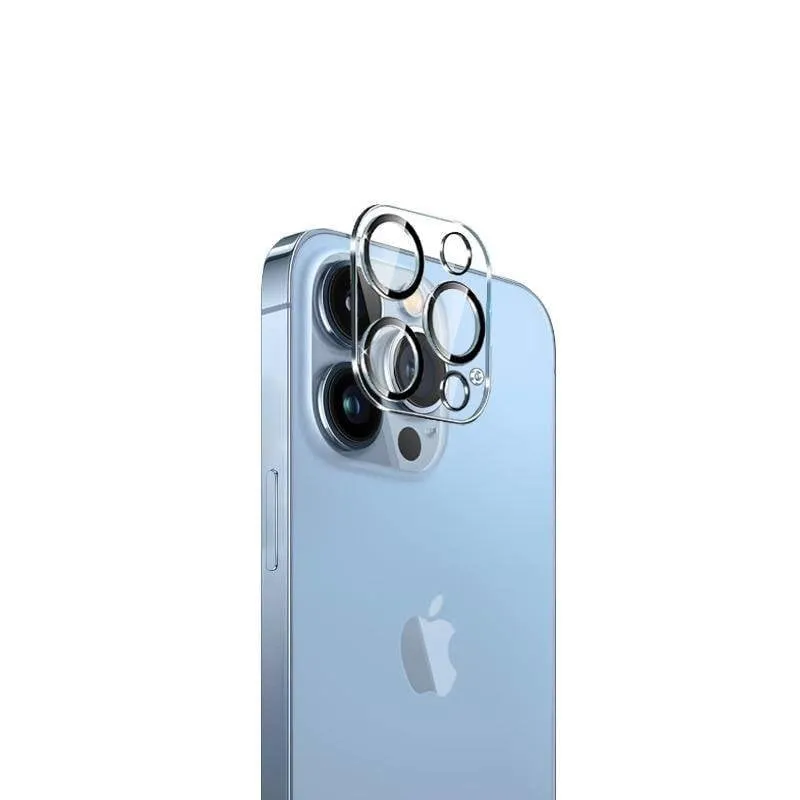 Protettore per fotocamera Crong per iPhone 13 Pro/13 Pro Max, vetro temperato 9H, trasparente - immagine 1