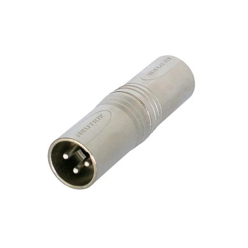Adattatore XLR Neutrik NTR-NA3MM Argento Maschio a Maschio - immagine 1