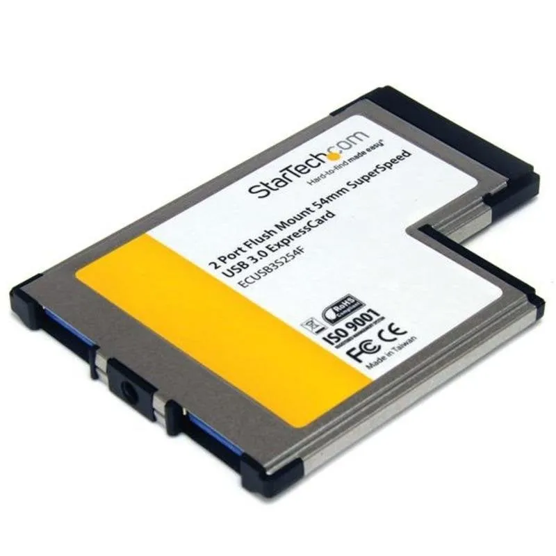 Scheda Adattatrice ExpressCard StarTech USB 3.2 Gen 1 2 Porte Montaggio a Filo - immagine 1
