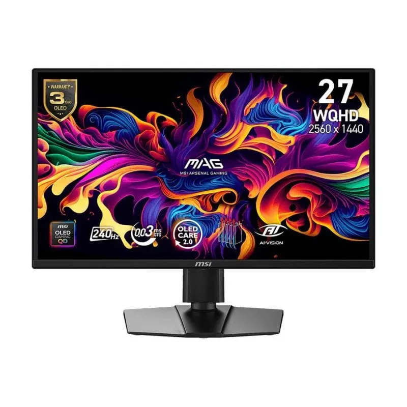 Monitor PC MSI MAG 272QP QD-OLED 26,5" Wide Quad HD 240Hz QD-OLED Regolazione altezza 0,03ms - immagine 1