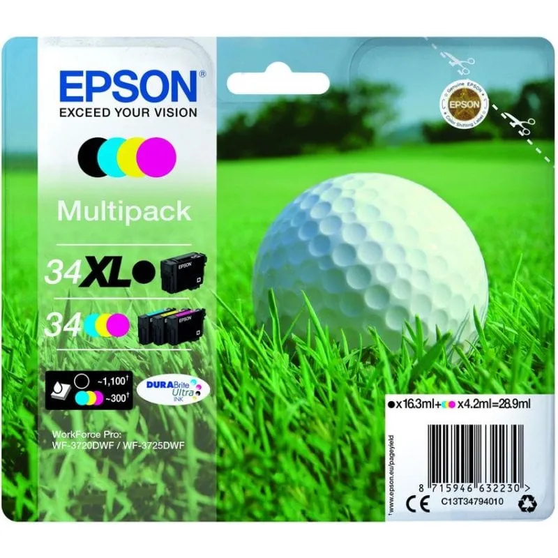 Cartuccia per Cartuccia Epson Golf Ball C13T34794010 XL Multipack Nero e Colori - immagine 1