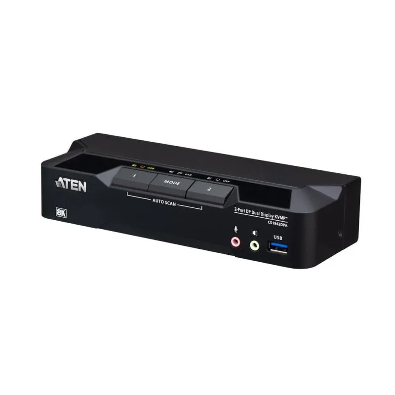 Switch KVM Aten CS1942DPA 2 PC 2 Monitor 8K DisplayPort USB 3.0 - immagine 1