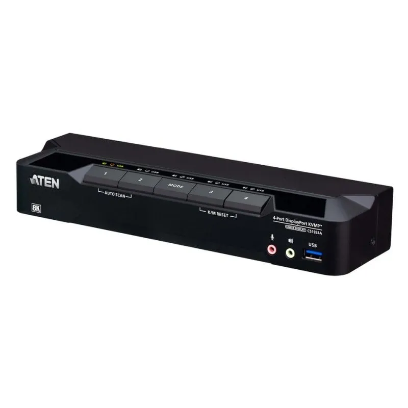 Conmutatore KVM Aten CS1924A 4 computer DisplayPort 8K Ultra HD - immagine 1