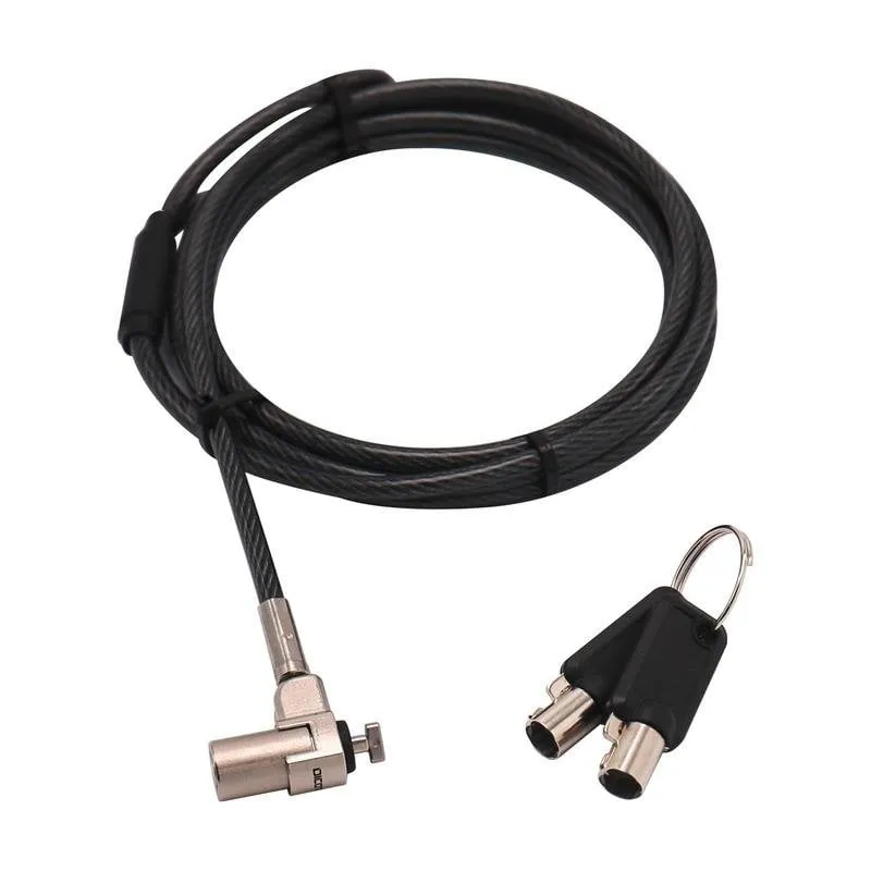 Cavo antifurto Dicota D31831 2 m Chiave rotonda Nero Argento - immagine 1