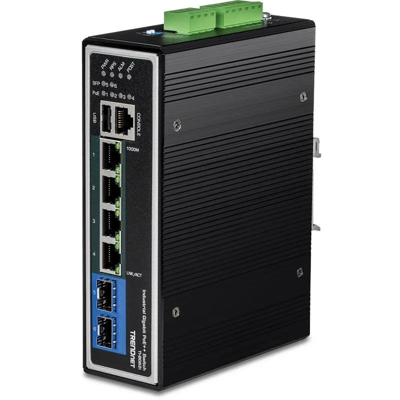 Switch Industriale TRENDnet TI-BG62I Gestito L2+ 6 Porte Gigabit PoE - immagine 1