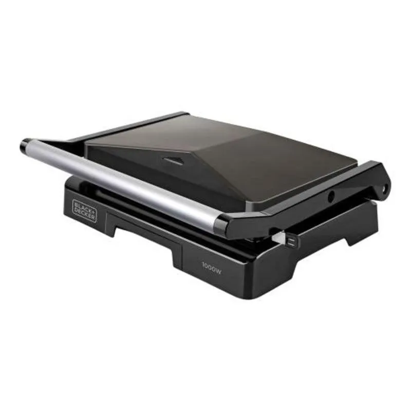 Piastra Grill Black & Decker 1000W 2 Piastre Antiaderenti 180º - immagine 1