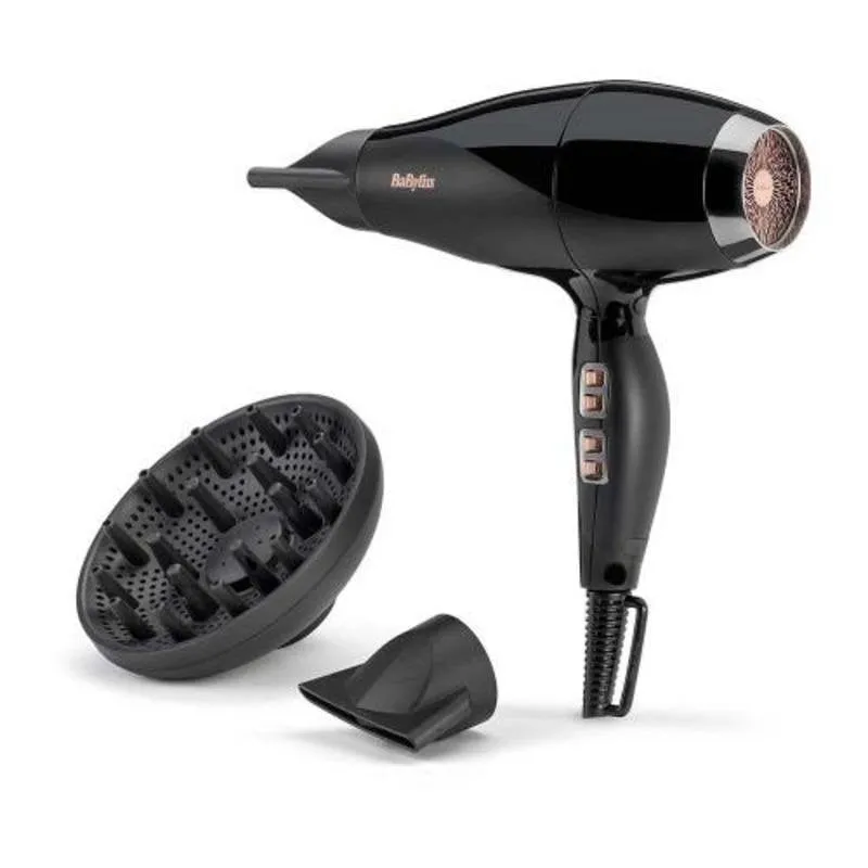 Phon Ionico BaByliss 2300W 3 Temperature 2 Velocita Diffusore Concentratore Nero - immagine 1