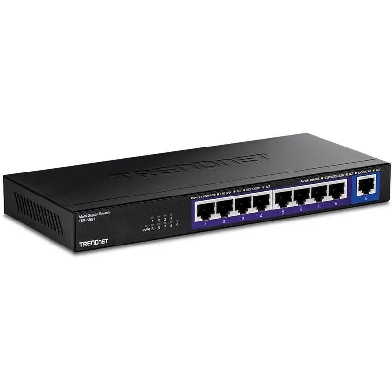 Switch Trendnet TEG-S591 8 Porte 2.5G Ethernet Non Gestito Montaggio a Muro - immagine 1