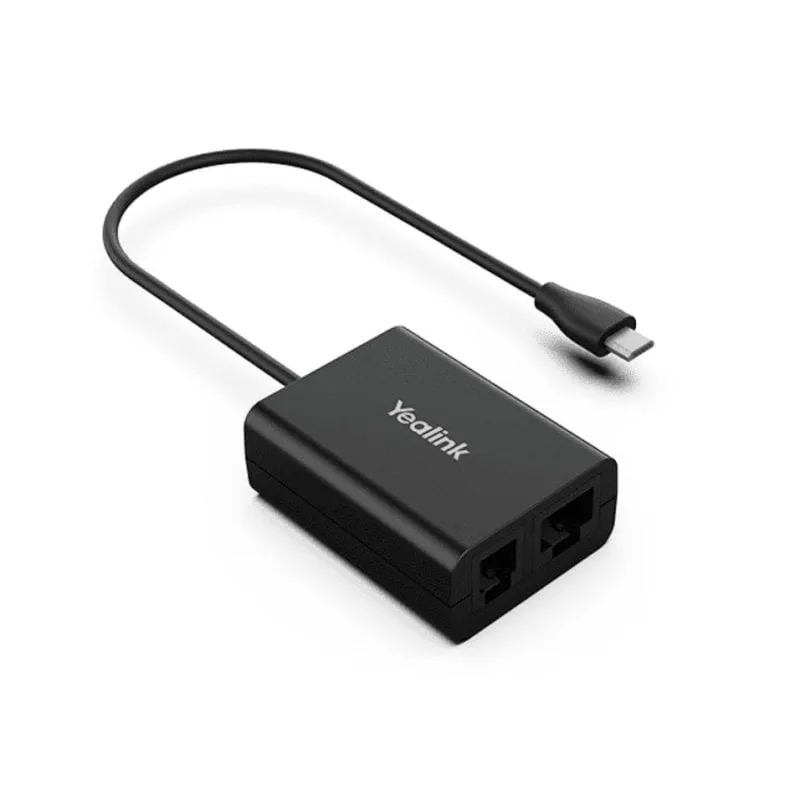 Auricolari Yealink EHS60 Adattatore interfaccia RJ45 e USB Micro-USB Nero - immagine 1
