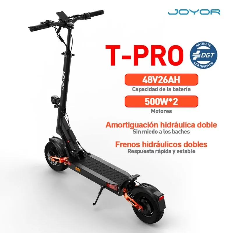 Monopattino elettrico Joyor T-Pro 500W Autonomia 90km Ruote 10 pollici Freni idraulici - immagine 1