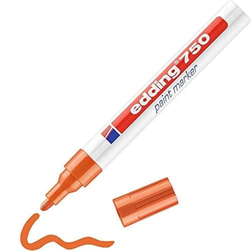 Pennarelli per Colorare Edding 750 Arancione Bianco 10 Pezzi - immagine 1