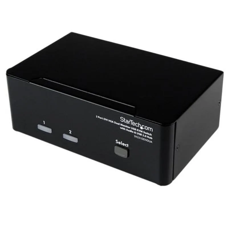 Switch KVM DVI+VGA 2 porte StarTech.com con Audio e USB 2.0 - immagine 1