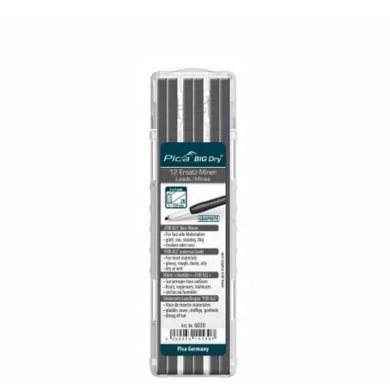 Mine di ricambio Pica-Marker 6030 2B Nere 12 pezzi 150 mm - immagine 1