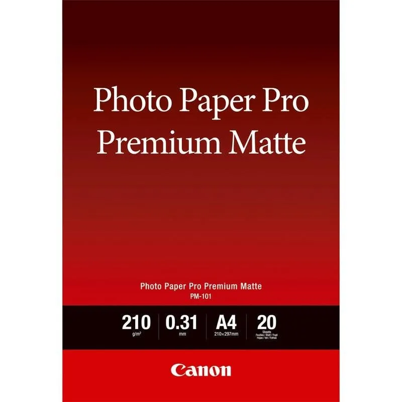 Carta Fotografica Canon Pro Premium PM-101 A4 20 Fogli - immagine 1
