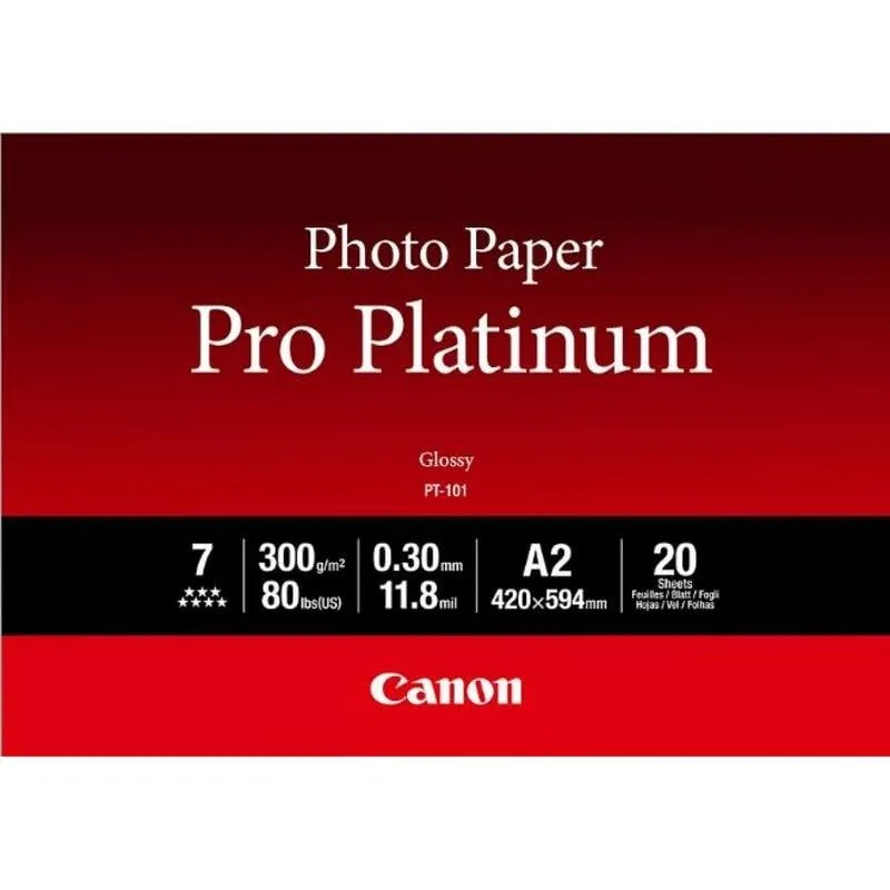 Carta Fotografica Canon 2768B067 A2 Lucida 300 g/m² 20 Fogli - immagine 1