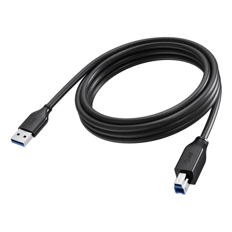 Cavo USB Vision 3 m USB A a USB B 2.0 5 Gbit/s Nero - immagine 1