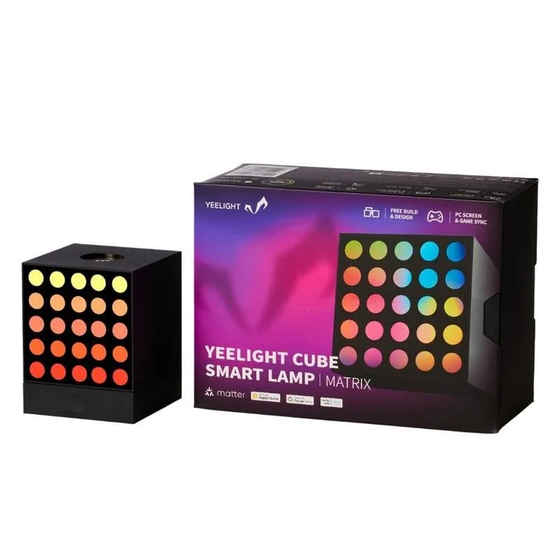 Lampada da tavolo intelligente Yeelight Cube Wi-Fi/Bluetooth Nero - immagine 1
