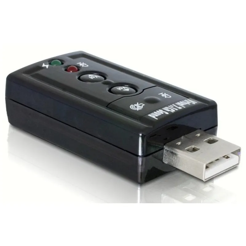 Adattatore Audio USB Delock 61645 2x 3.5mm Nero - immagine 1