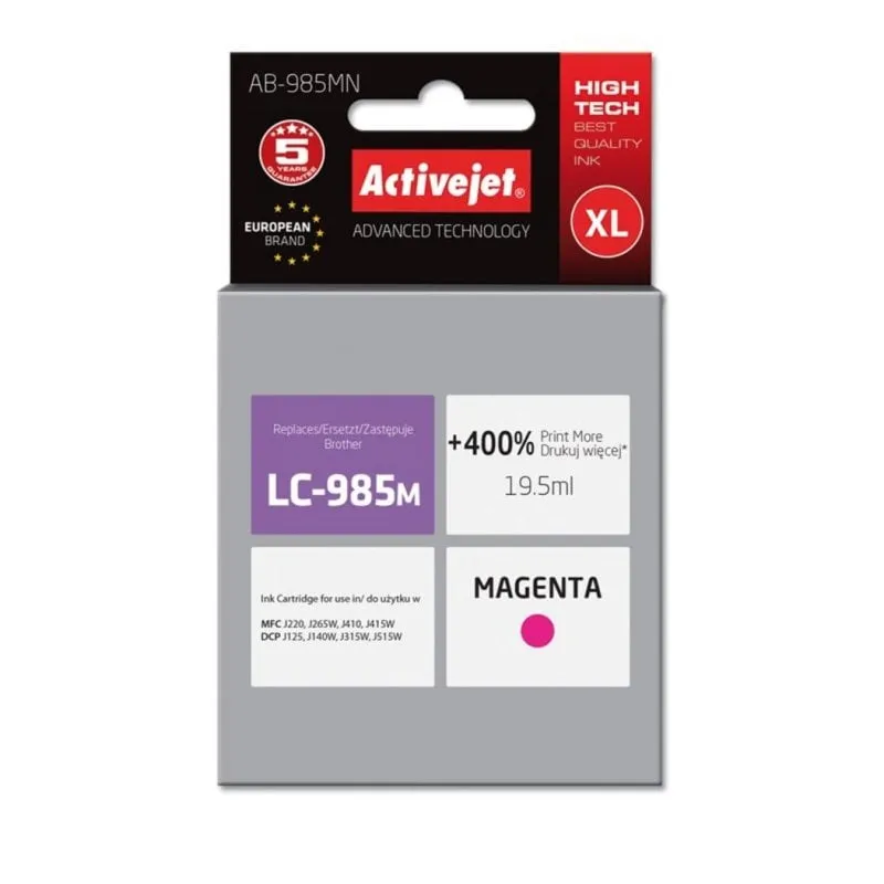 Cartuccia di Inchiostro Activejet Magenta Alto Rendimento XL per Brother - immagine 1