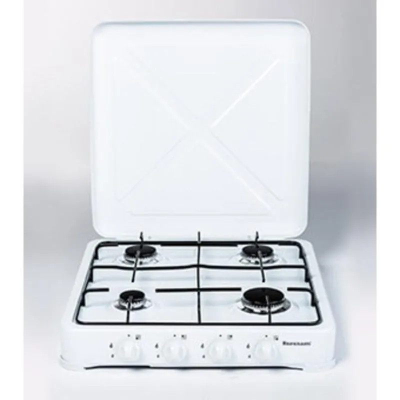 Piastra a gas Ravanson K-04T a incasso 4 zone Nero/Bianco - immagine 1