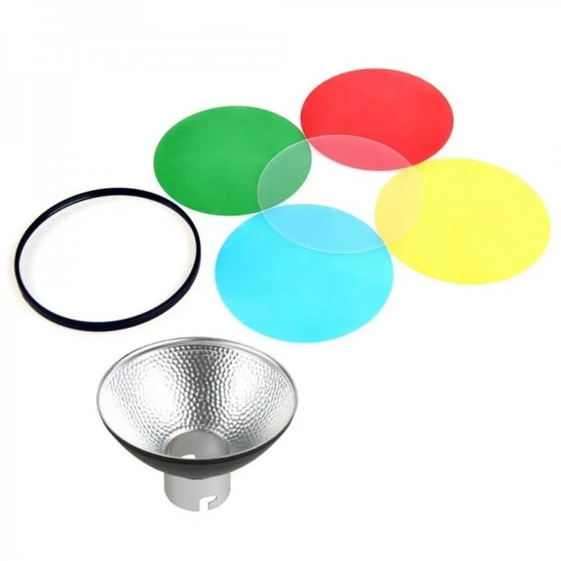 Riflettore Godox AD-M per flash, 104 mm, Nero/Verde/Azzurro/Rosso/Argento/Giallo - immagine 1