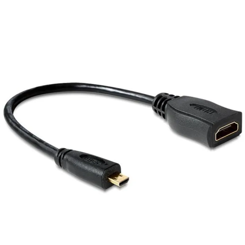 Cavo HDMI DeLOCK 65391 0,23 m Standard a Micro Nero - immagine 1