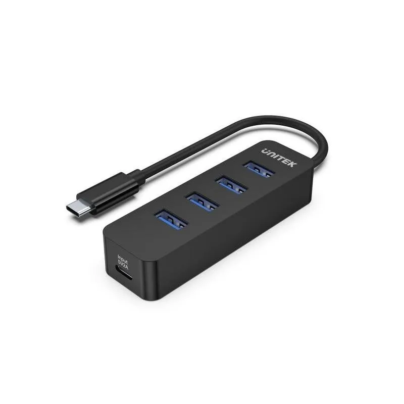 Hub Unitek 5 porte 5000 Mbit/s USB 3.2 Gen 1 modello uHUB Q4 Nero ABS - immagine 1