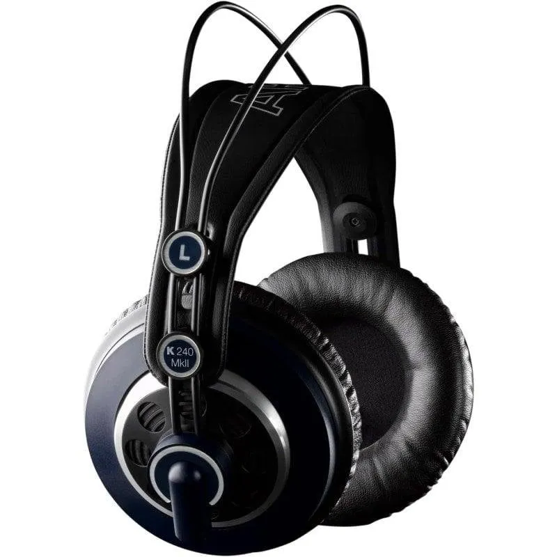 Cuffie AKG K240 MKII cablate jack circumaurali semiaperte nere - immagine 1