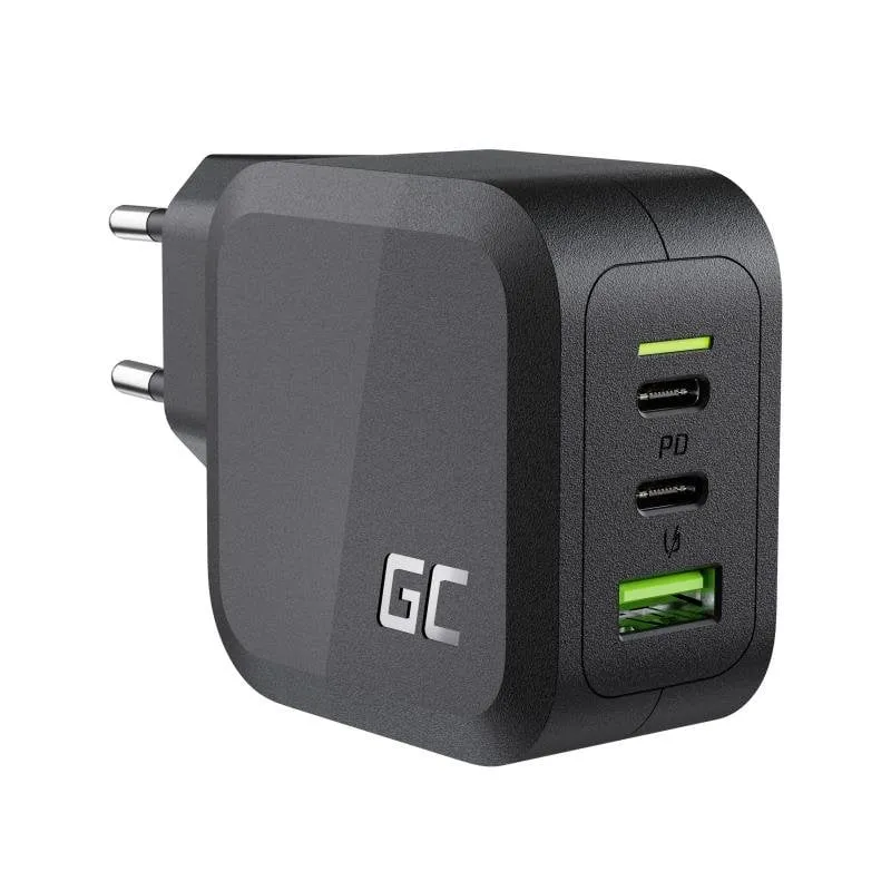Caricatore Green Cell CHARGC08 65W USB-C Power Delivery Quick Charge 3.0 Nero - immagine 1