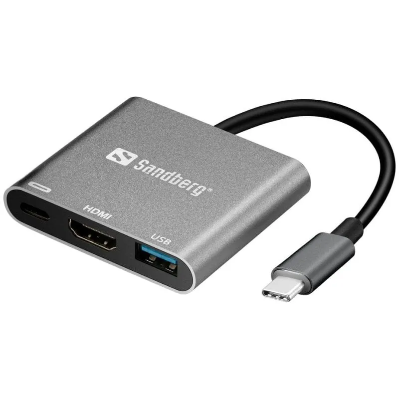 Adattatore grafico USB-C Sandberg Mini Dock HDMI+USB - immagine 1