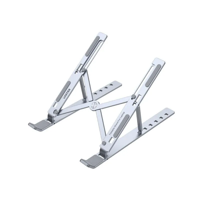 Unitek OT155SL Supporto per portatile da tavolo regolabile 13°-41° Alluminio Argento - immagine 1