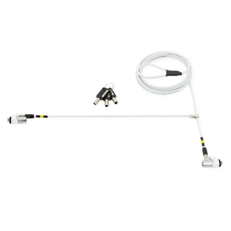 Cavo antifurto Mobilis 1,8 m chiave acciaio bianco - immagine 1