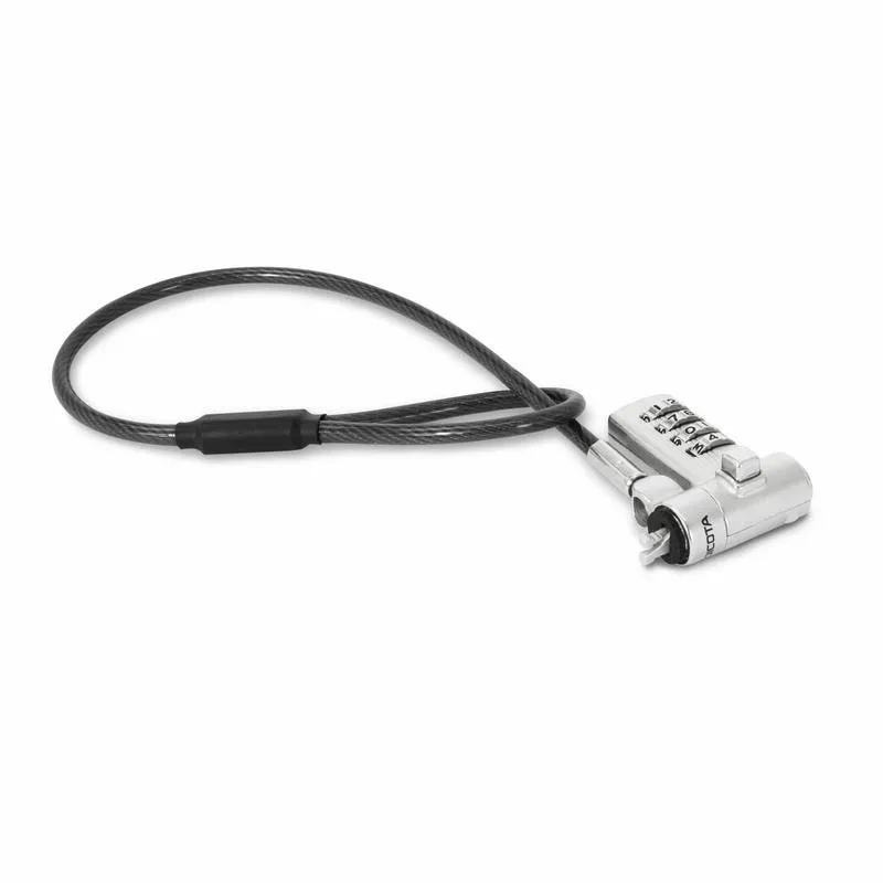 Cavo antifurto Dicota D32050 0,3 m Lucchetto a combinazione Argento - immagine 1