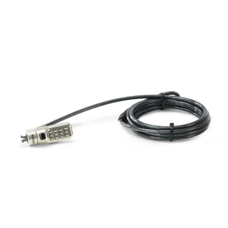 Cavo antifurto Dicota D31933 2 m Kensington serratura a combinazione zinco antracite - immagine 1