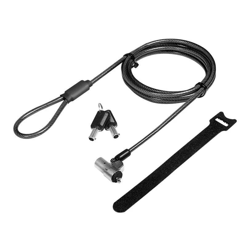 Cavo antifurto LogiLink NBS012 Raccordo Noble Chiave Acciaio Nero Argento - immagine 1