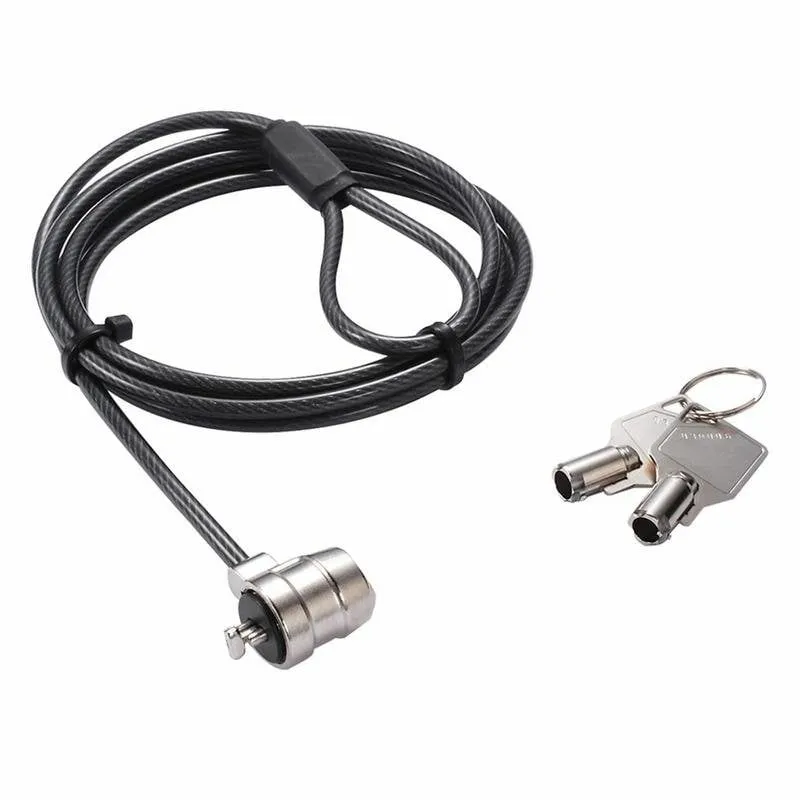 Cavo antifurto Dicota D30971 2 m 2 chiavi acciaio TPR nero/argento - immagine 1