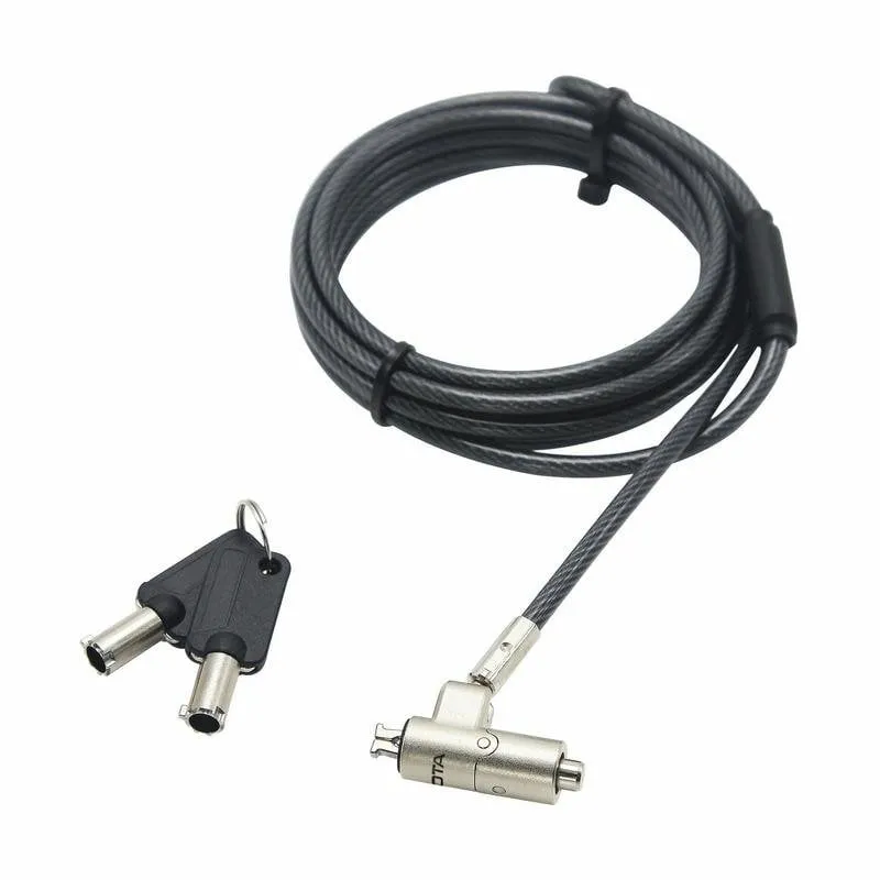 Cavo antifurto Dicota D31886 2 m Kensington 2 chiavi gomma zinco acciaio nero argento - immagine 1
