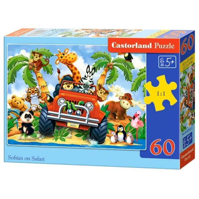 Puzzle Castorland Softies on Safari 60 pezzi - immagine 1