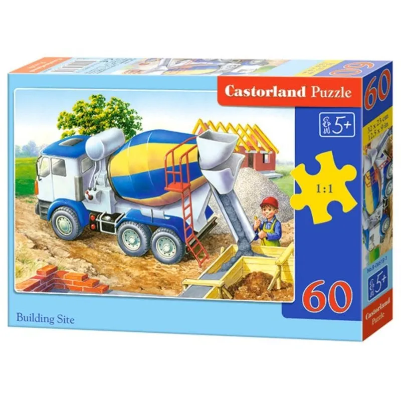 Puzzle Castorland Building Site 60 pezzi Disegni 5 anni - immagine 1