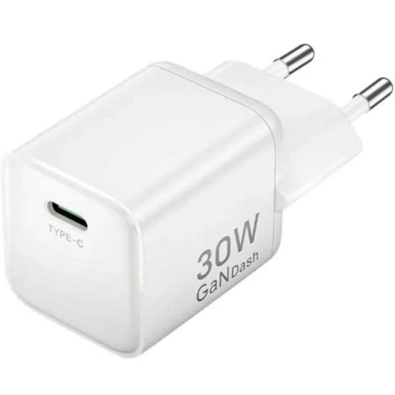 Caricatore a Muro GaN Vention FCIW0-EU 30W USB-C Bianco - immagine 1