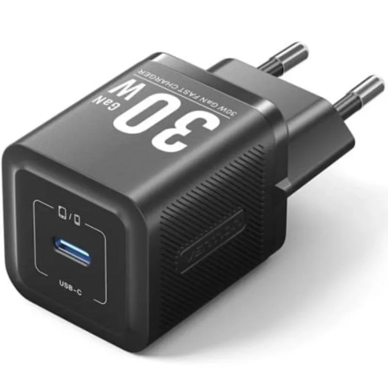 Caricatore a muro GaN Vention FEZB0-EU 30W USB-C Nero - immagine 1