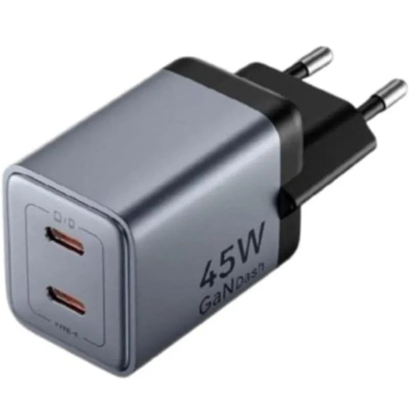 Caricatore a Muro GaN Vention TZ-FCDH0-EU 45W USB-C + Cavo USB-C 1m - immagine 1